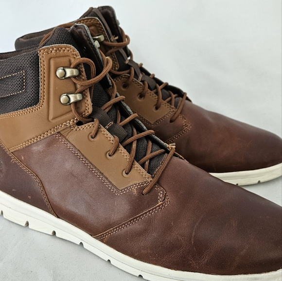 Timberland Men's Graydon Tan & Brown Lace-up Leather Boots Size 12 - Picture 15 of 16